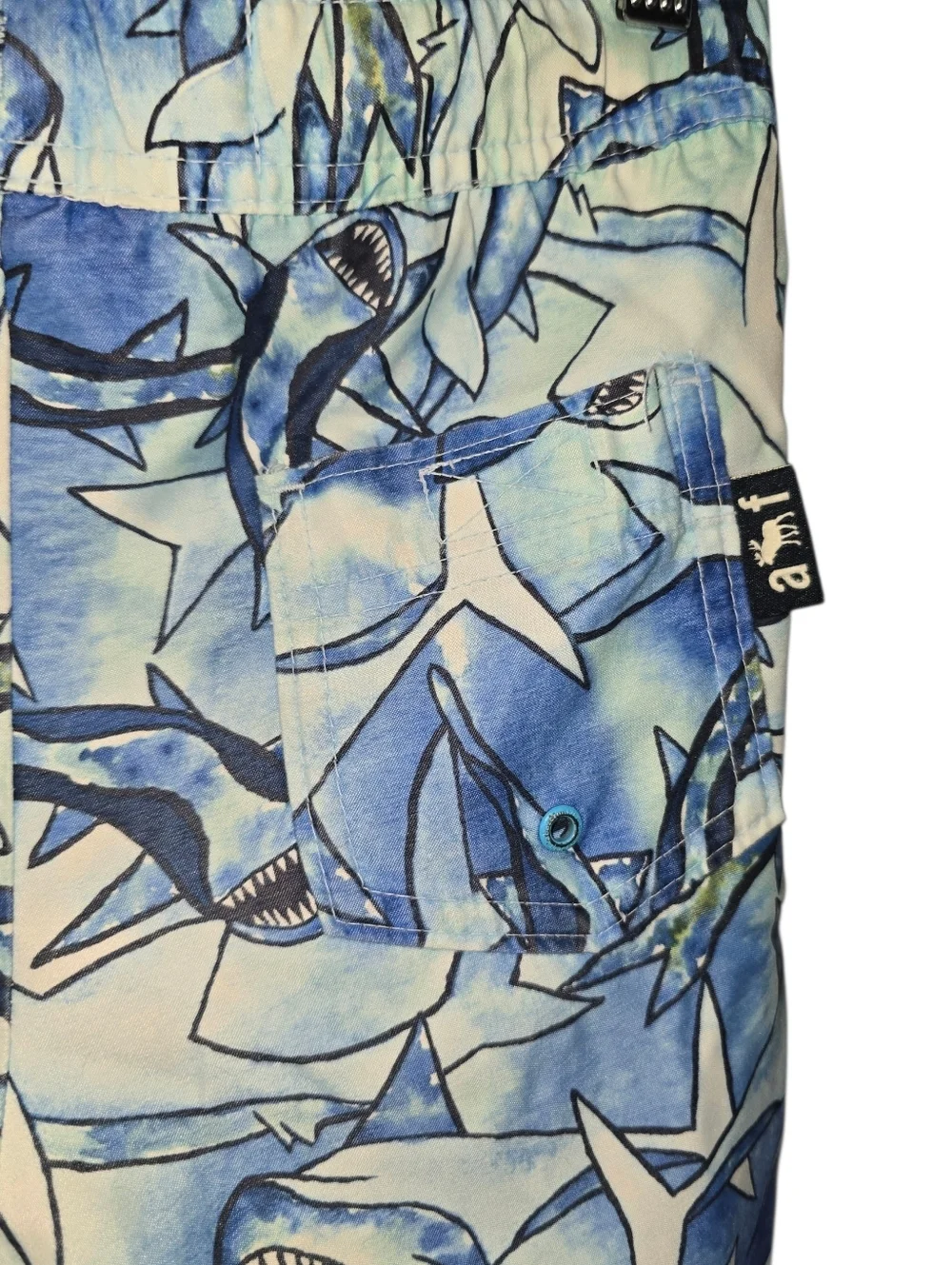 Abercrombie Kids Boys Swim Trunks Bundle Beach Shark Blue Shorts Lot Size 7/8